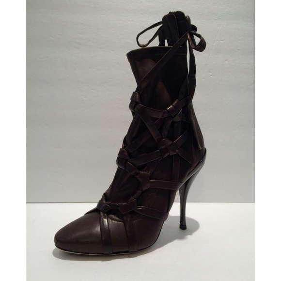 New Jimmy Choo Runway Lace Up Leather Ankle Boot - Picture 5 of 8